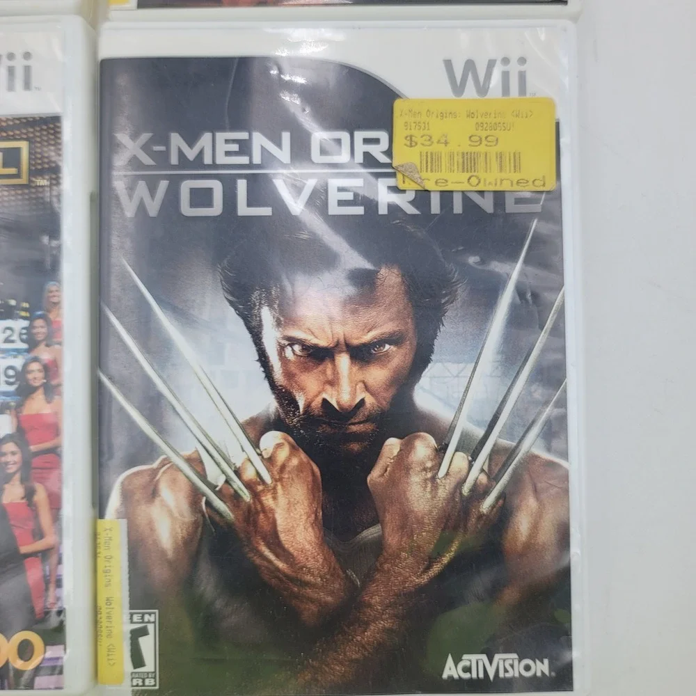 4 Nintendo Wii Game Lot X-Men Origins Wolverine Deal or No Deal Jumper WordJong